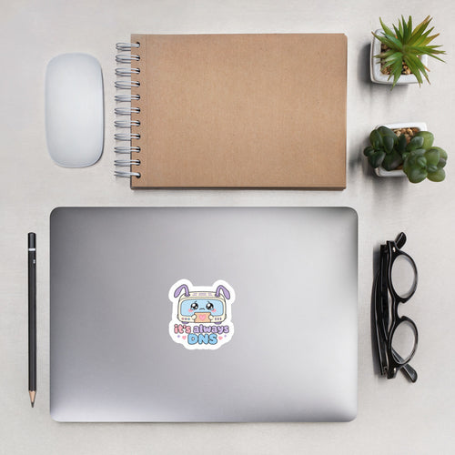 It's Always DNS sticker on a laptop